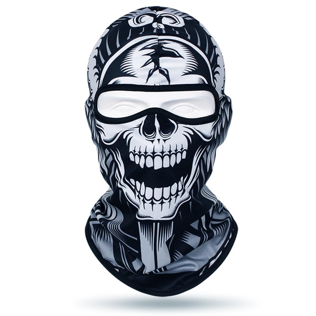 Optifit Balaclava for Men, Breathable Skull Print Bandana for Dust Protection, UV Portection Rider Full Face Helmet Mask, Balaclava Full Face Cover Mask for Ski, Biking, Cycling, Running, Hiking Optifit Balaclava for Men, Breathable Skull Print Bandana for Dust Protection, UV Portection Rider Full Face Helmet Mask, Balaclava Full Face Cover Mask for Ski, Biking, Cycling, Running, Hiking